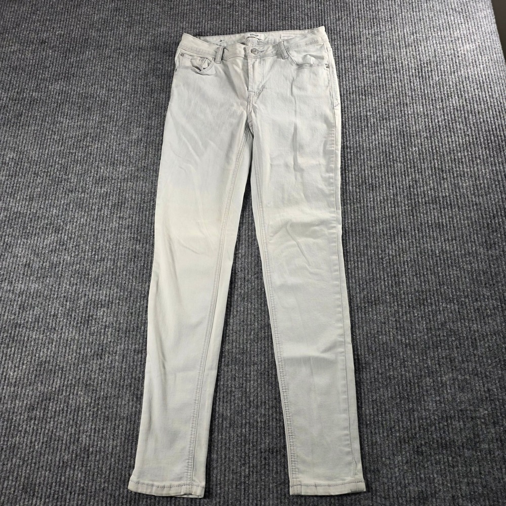 Kensie Jeans Knockout Skinny Mid Rise Light Grey Denim Pants Womens 4/27